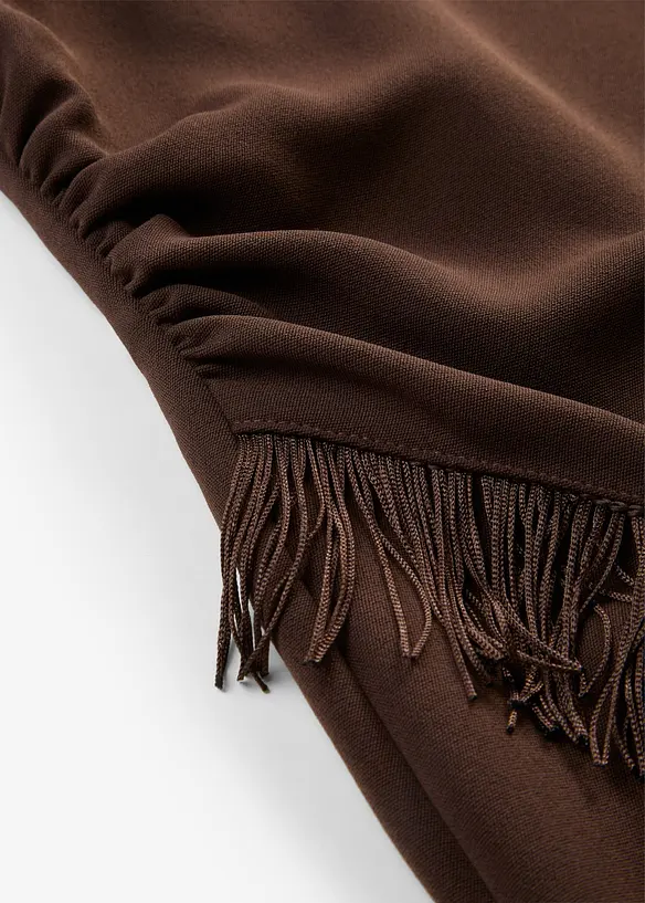 Asymmetrisk midikjole med frynser, bonprix