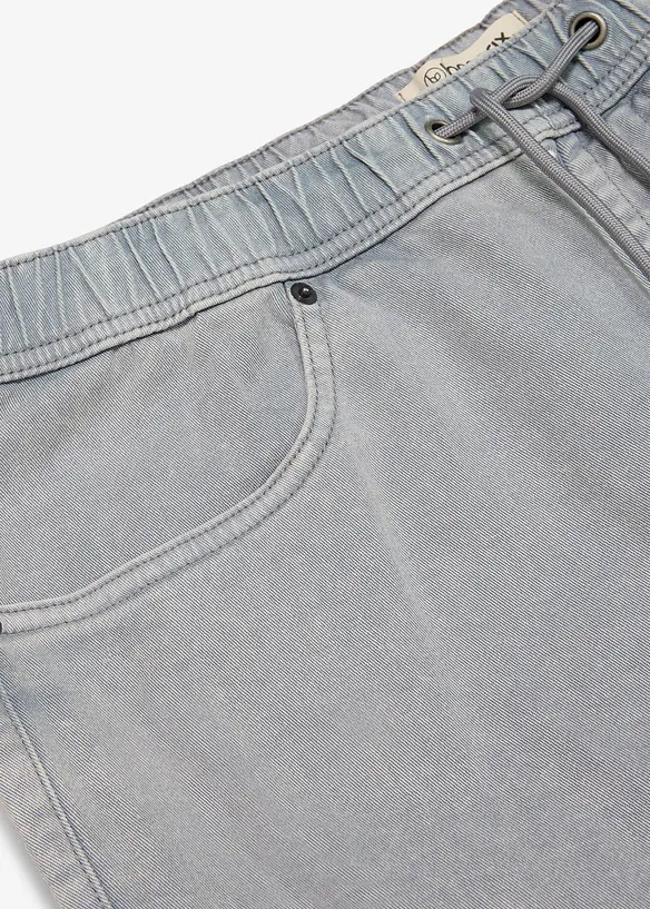 Relaxed fit pull on-bukse i 100% bomullstwill, tapered, bonprix