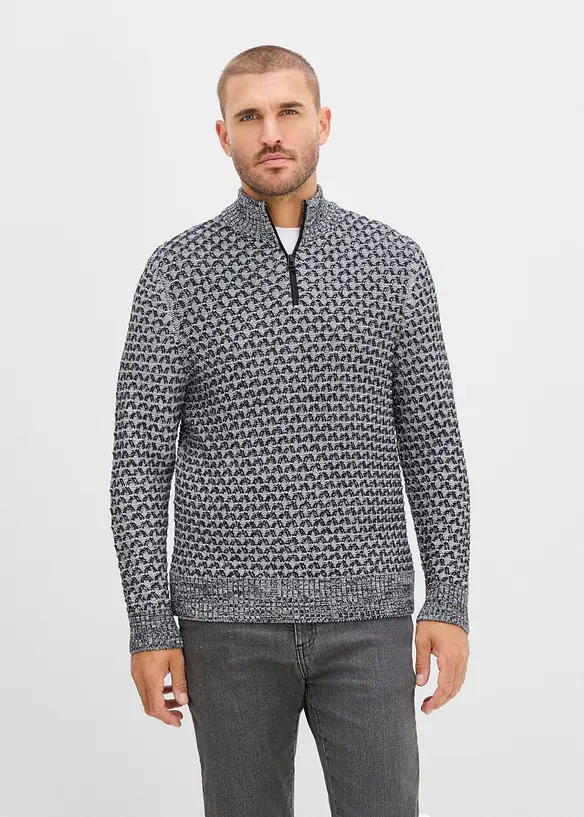 Half-zip-genser i regular fit, bonprix