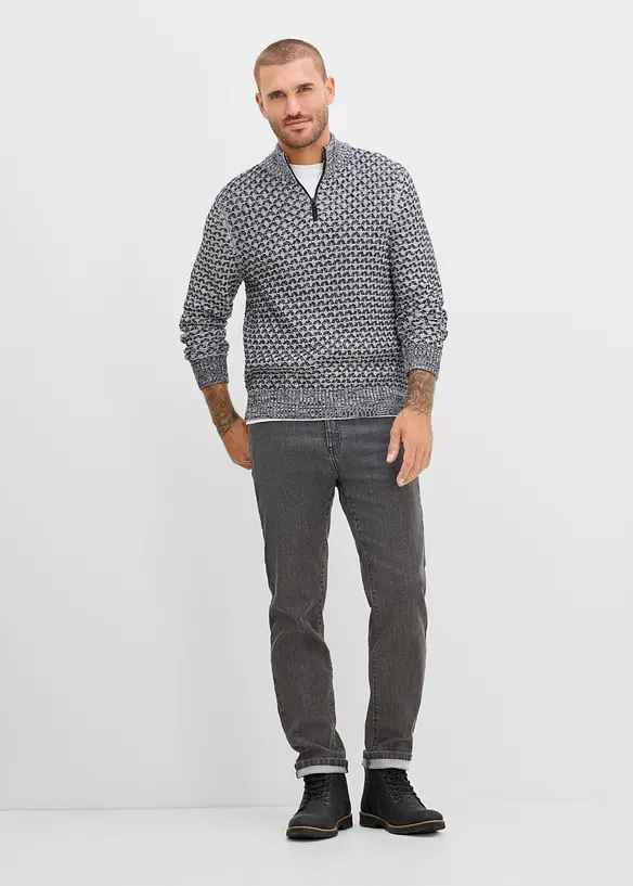 Half-zip-genser i regular fit, bonprix