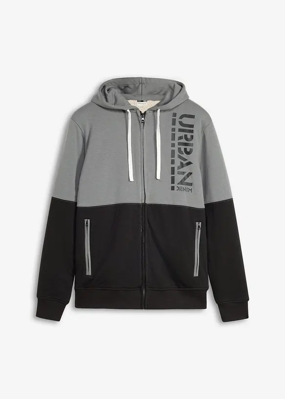 Sweatjakke med varmende f&ocirc;r i pilefleece, bonprix