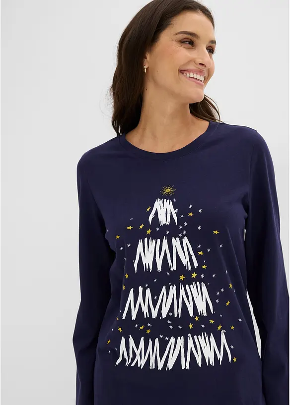 Pyjamas i myk bomull, leveres med gavepose, bonprix