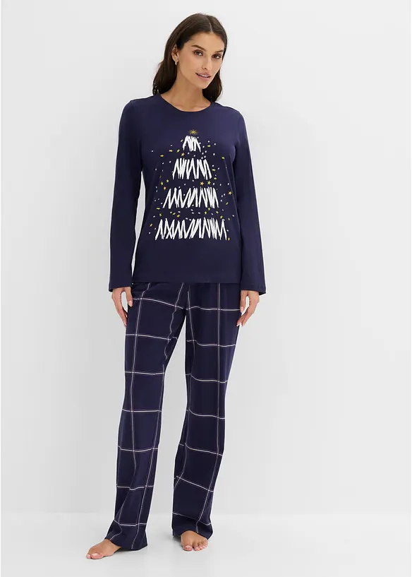 Pyjamas i myk bomull, leveres med gavepose, bonprix