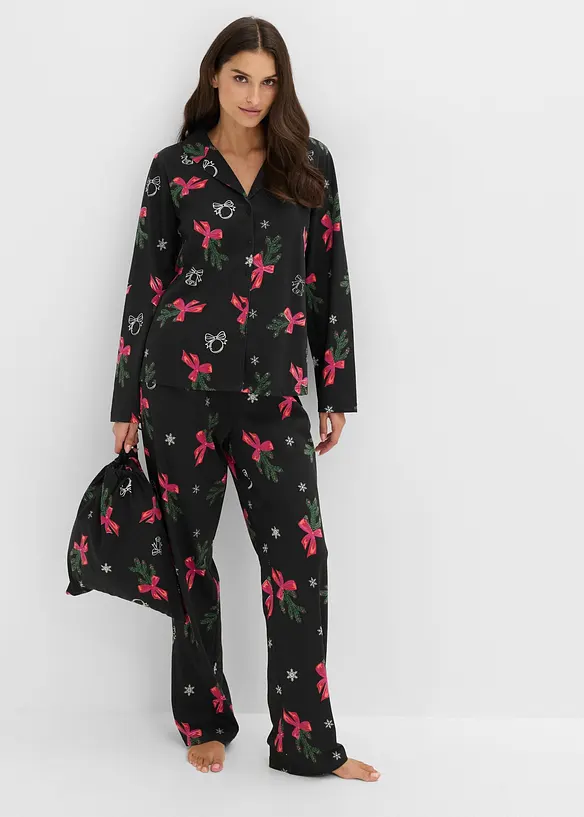 Pyjamas i 100% bomull, leveres med gavepose, bonprix