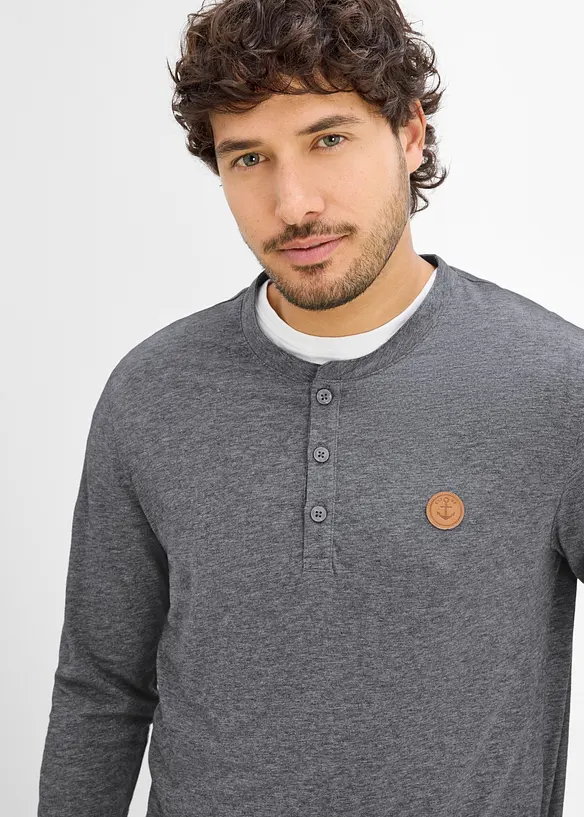 Langermet topp (2-pack), bonprix