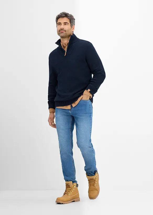 Half-zip-genser i regular fit, bonprix
