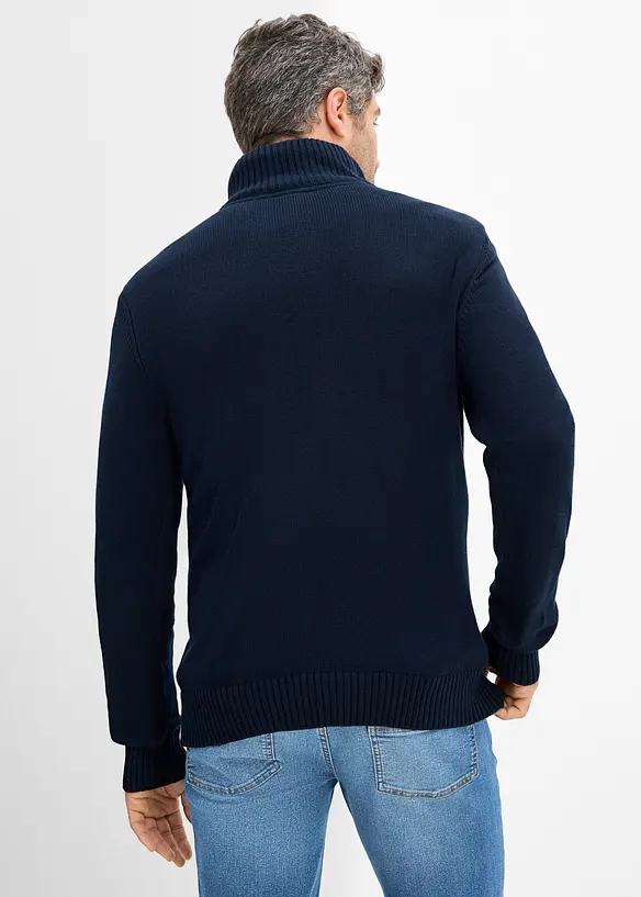 Half-zip-genser i regular fit, bonprix