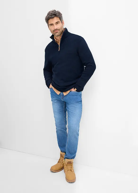 Half-zip-genser i regular fit, bonprix