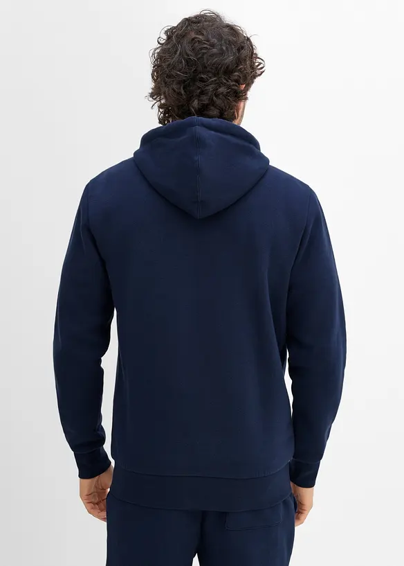 Sweatjakke i formfast materiale med detaljer i polyuretan, bonprix