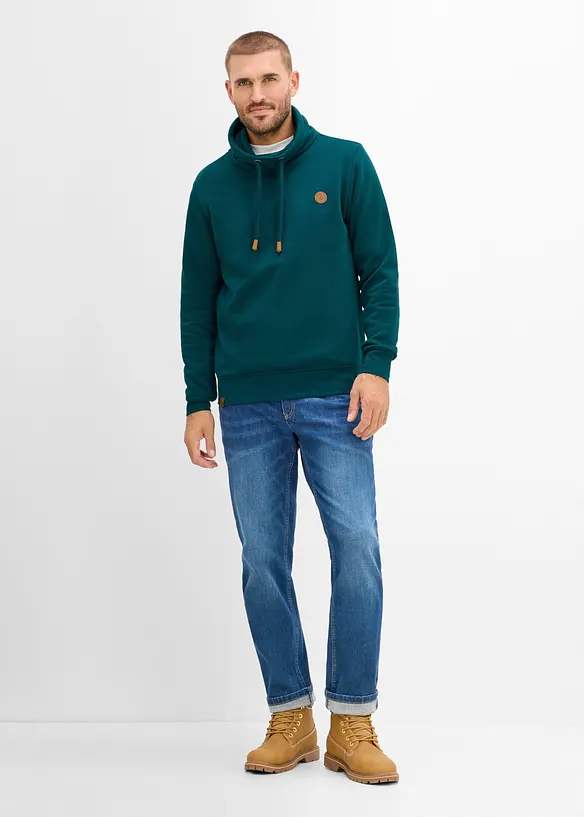 Sweatshirt i formfast materiale, bonprix