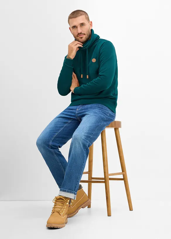 Sweatshirt i formfast materiale, bonprix