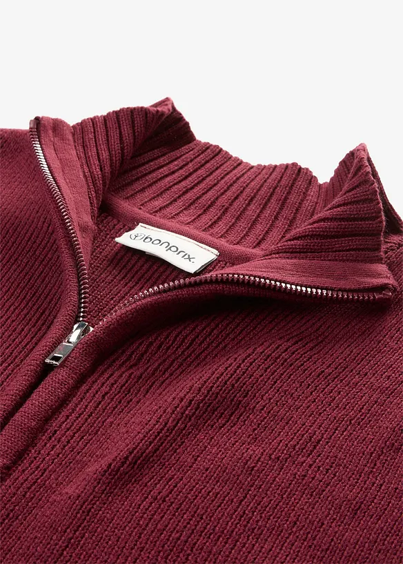 Strikket vest i bomullsmiks, bonprix