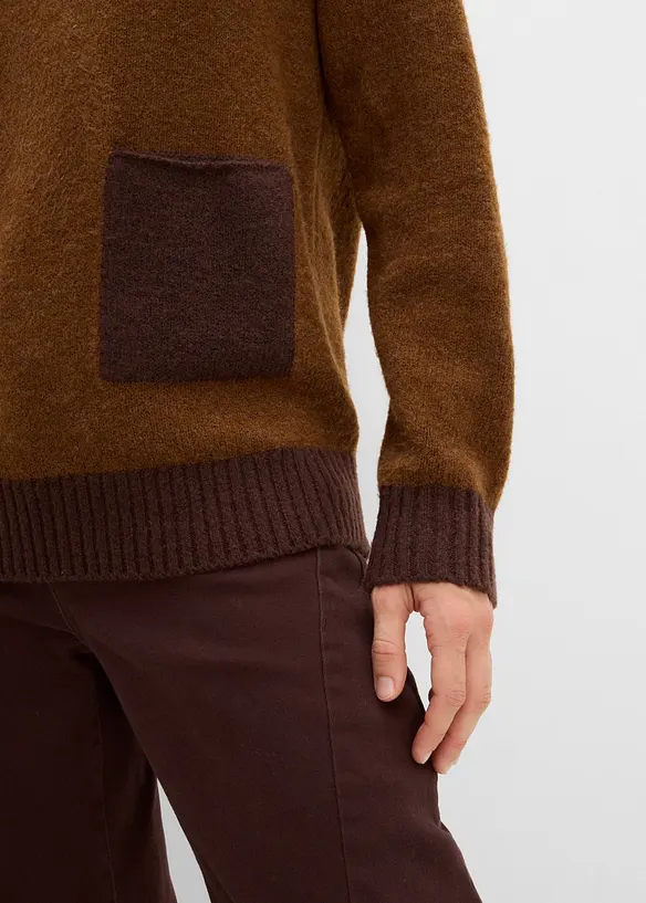 Loose fit strikkegenser, bonprix