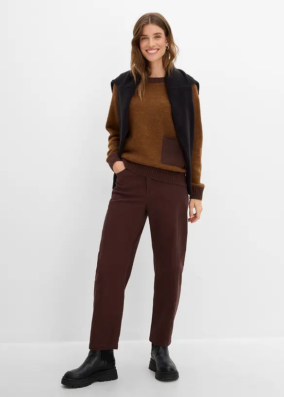 Loose fit strikkegenser, bonprix