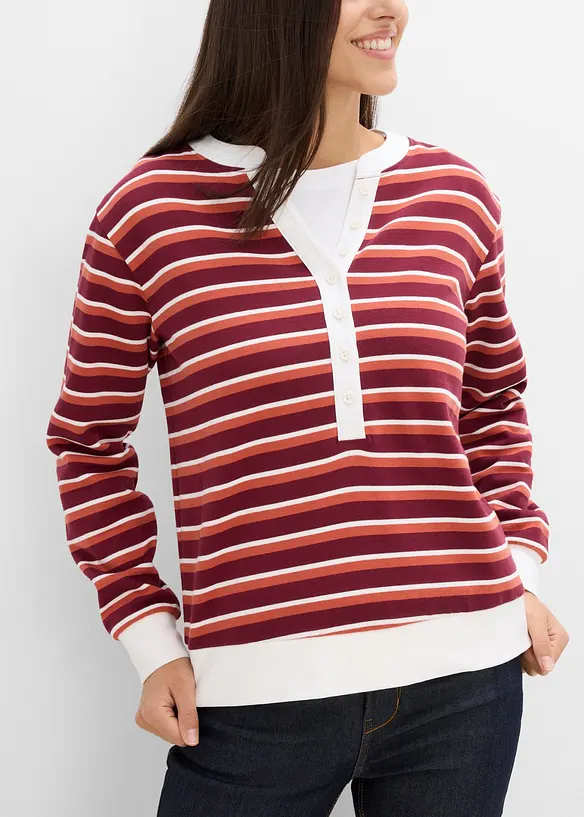 Sweatshirt i 100% &oslash;kologisk bomull, bonprix