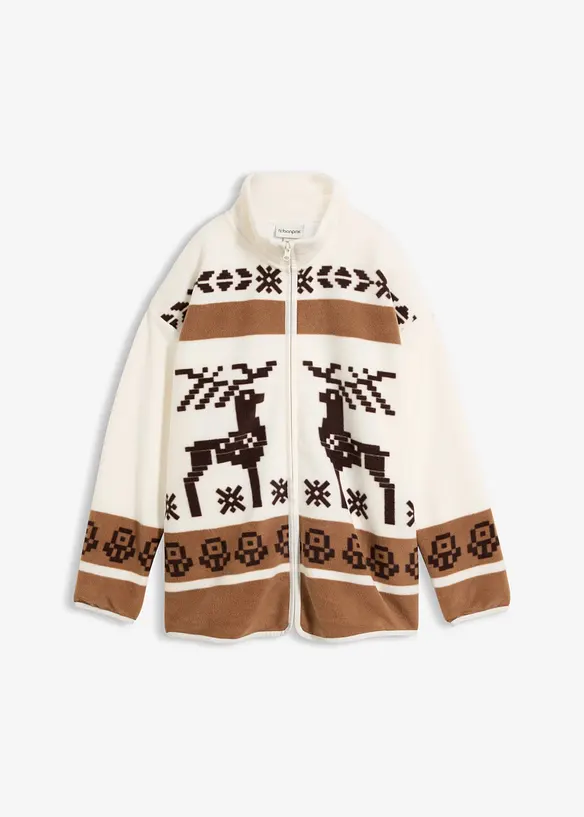 Fleecejakke med teddyfleece, bonprix
