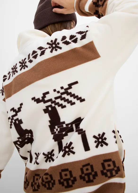 Fleecejakke med teddyfleece, bonprix
