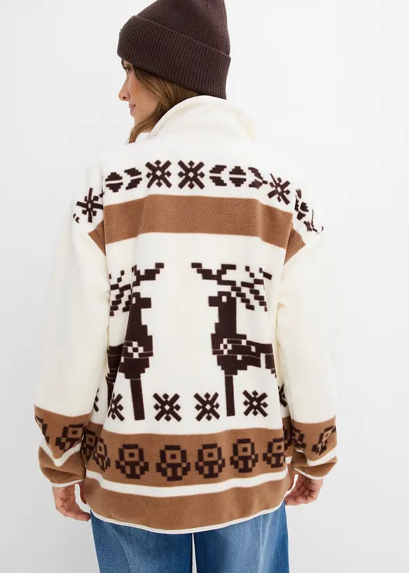 Fleecejakke med teddyfleece, bonprix