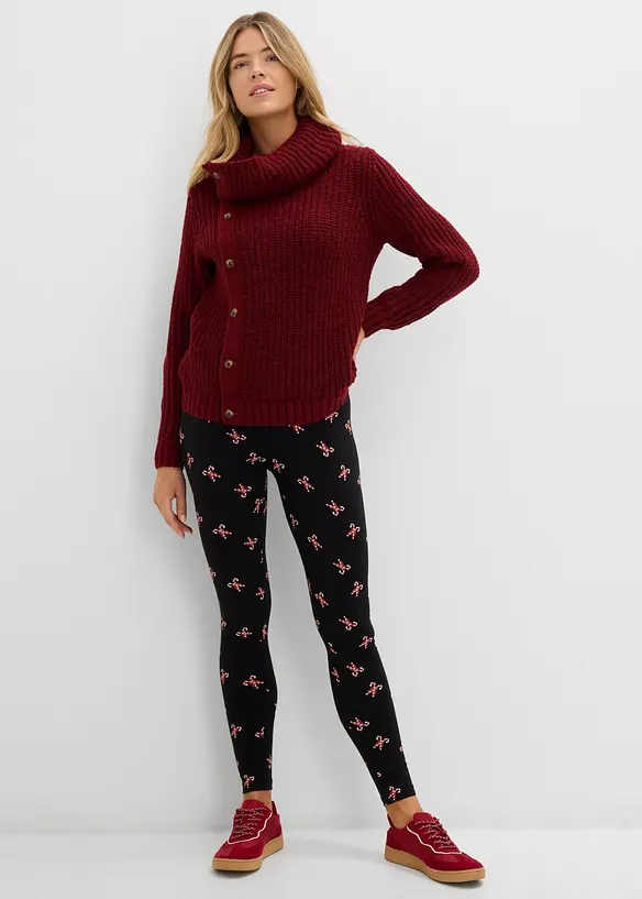 Leggings i bomullsmiks, bonprix