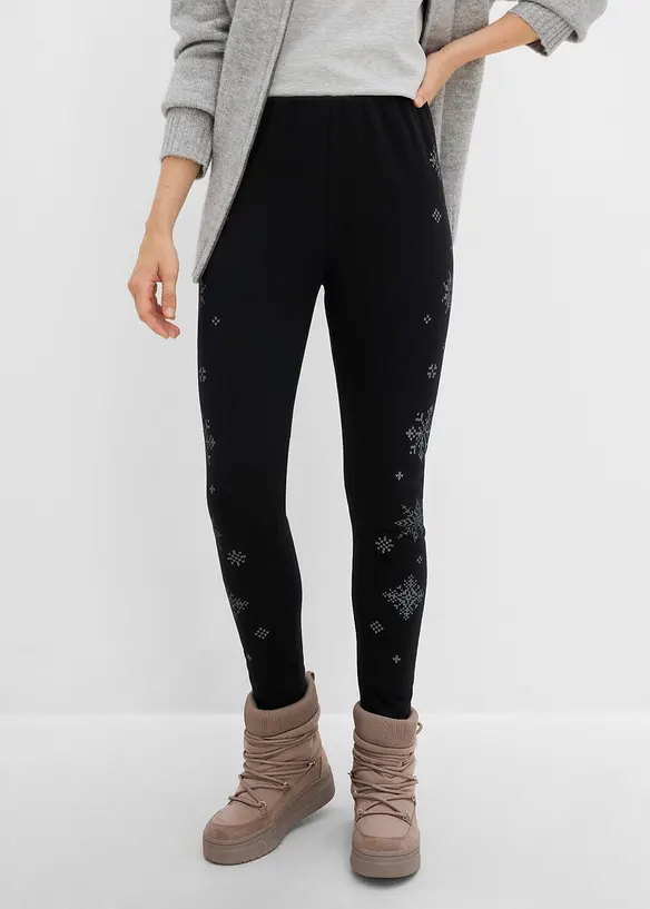 Varme leggings med pilef&ocirc;r, bonprix
