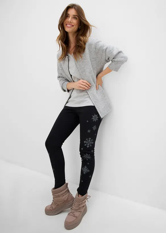 Varme leggings med pilef&ocirc;r, bonprix