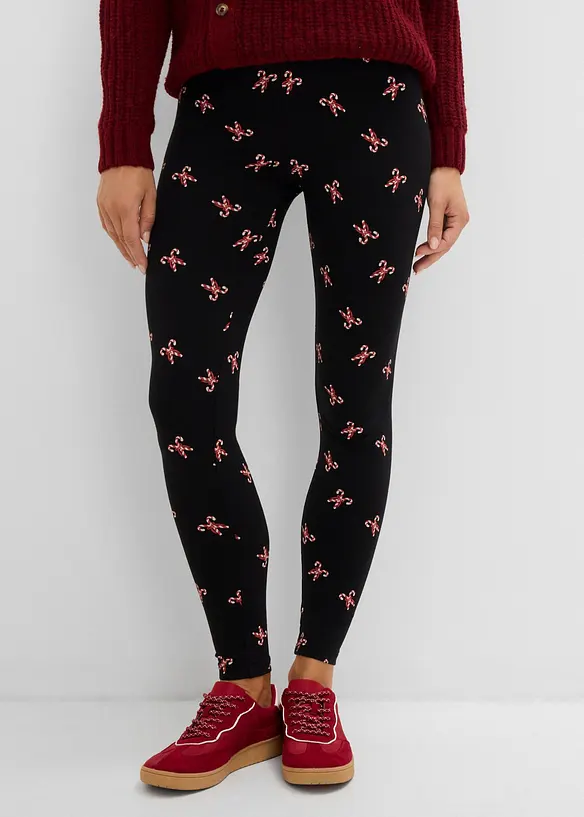 Leggings i bomullsmiks, bonprix