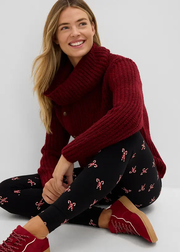 Leggings i bomullsmiks, bonprix
