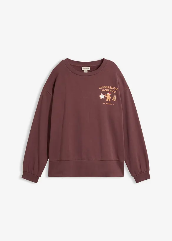 Oversized sweatshirt i 100% bomull, bonprix