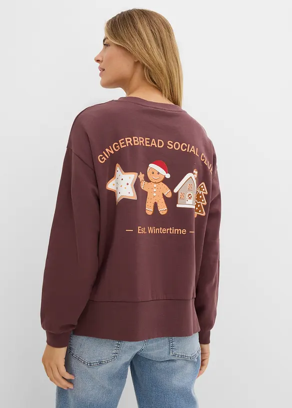 Oversized sweatshirt i 100% bomull, bonprix