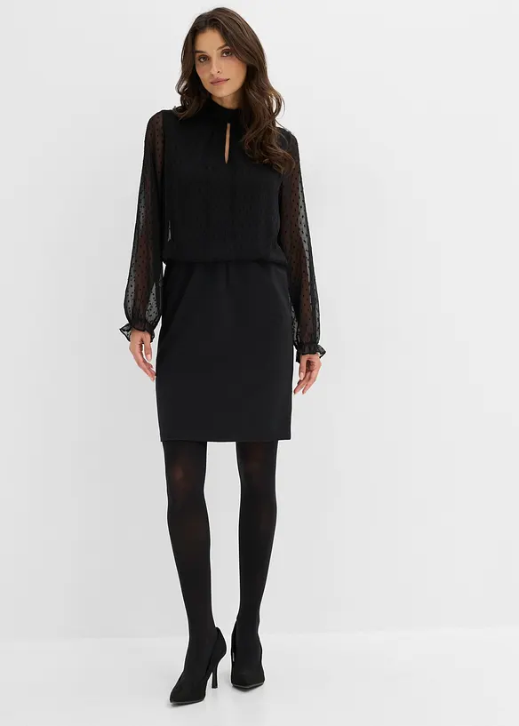 Overknee-str&oslash;mpebukse med julemotiv 60 DEN, bonprix