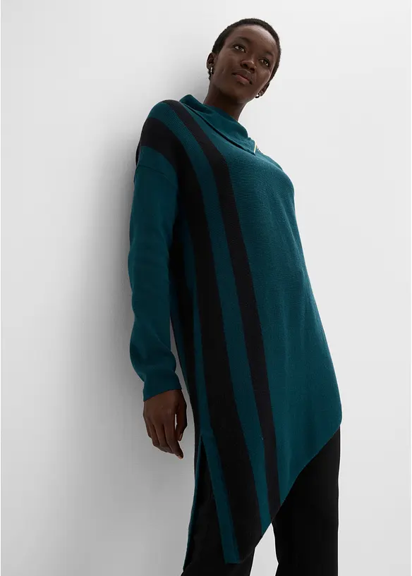 Lang genser med asymmetrisk fald, bonprix