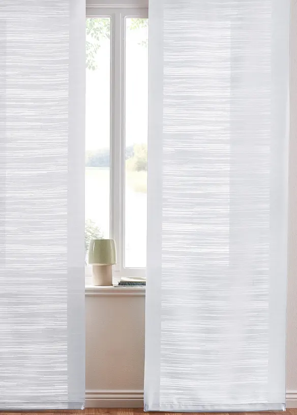 Panelgardin med tverrstriper (1-pack), bonprix