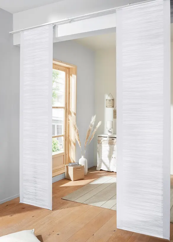 Panelgardin med tverrstriper (1-pack), bonprix