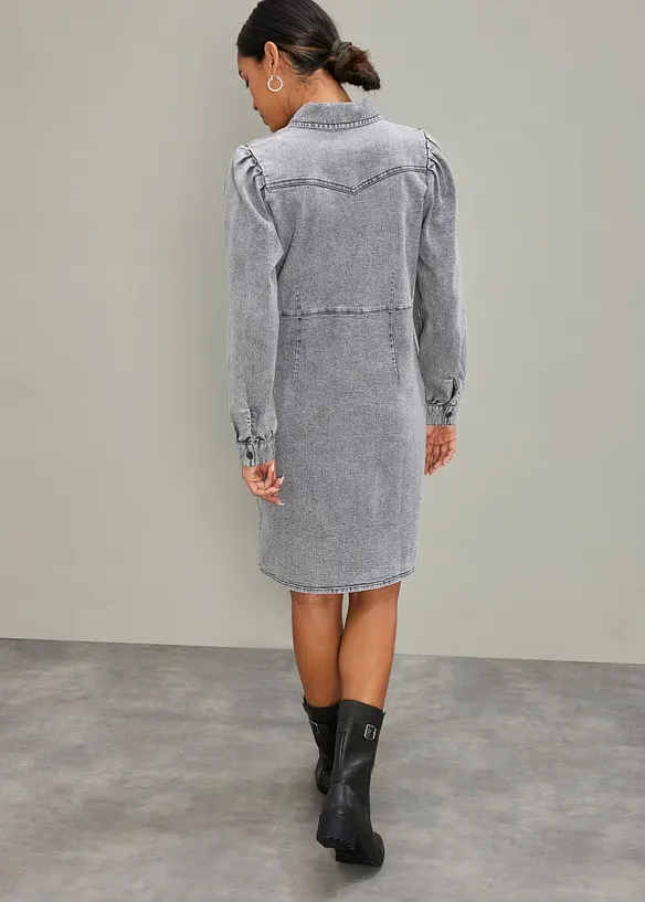 Kort kjole i denim, bonprix