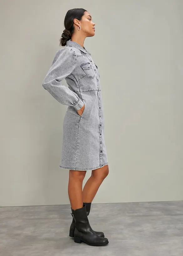 Kort kjole i denim, bonprix