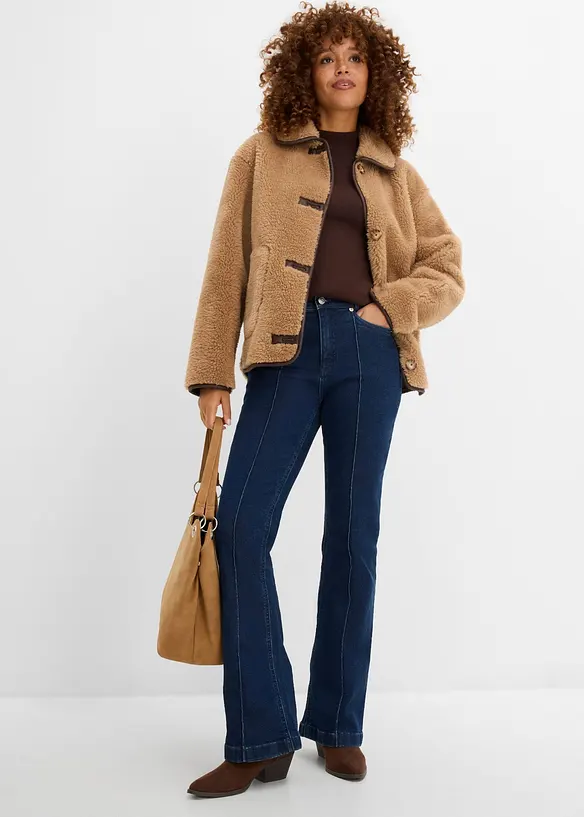 Bootcut jeans mid waist, bonprix