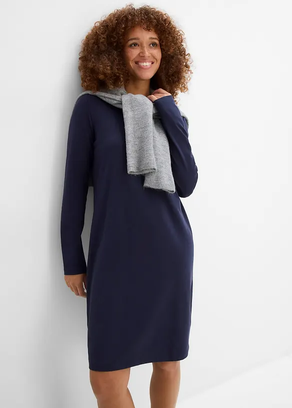 Jerseykjole i bomull med stretch (2-pack), bonprix
