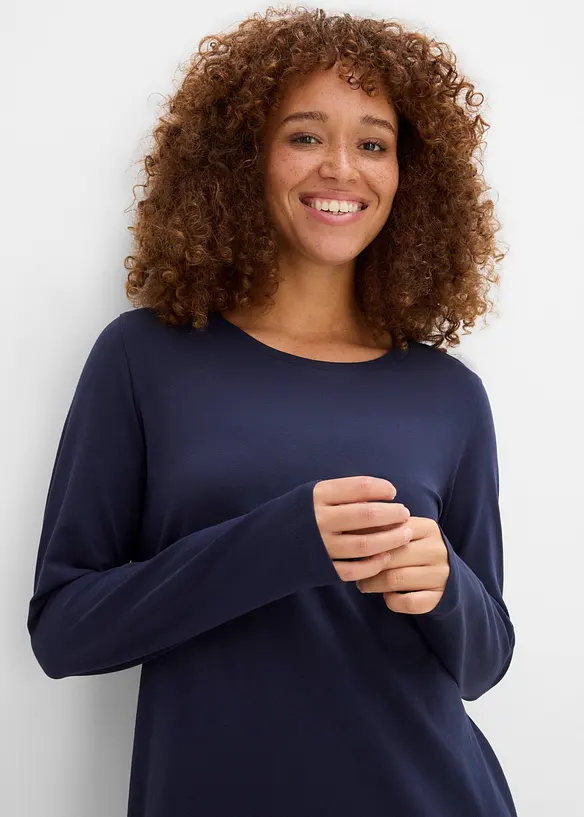 Jerseykjole i bomull med stretch (2-pack), bonprix