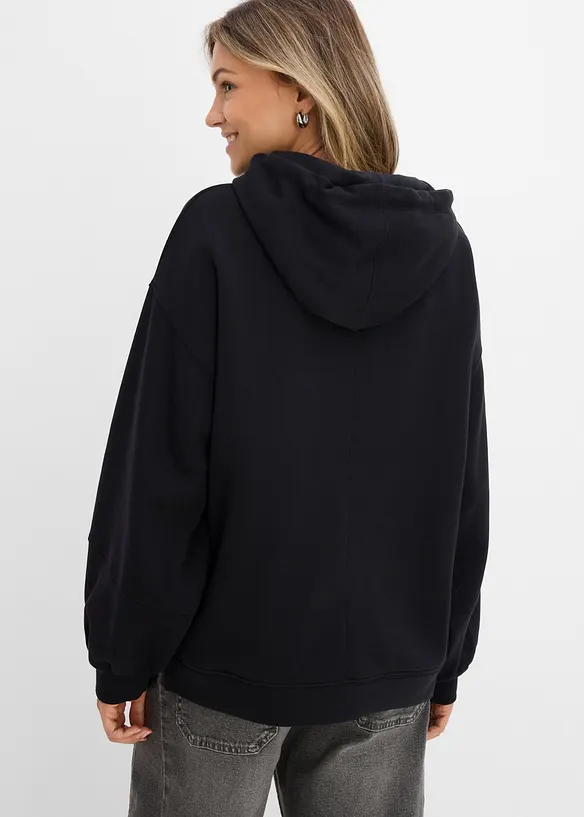 Oversized hettegenser i myk bomullsmiks, bonprix