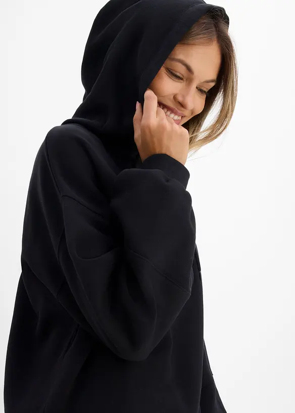 Oversized hettegenser i myk bomullsmiks, bonprix