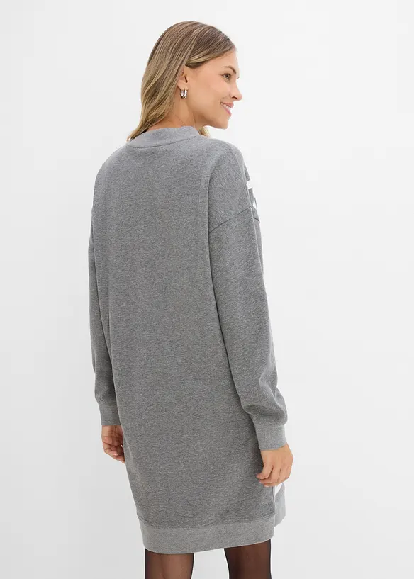 Oversized sweatshirtkjole i myk bomullsmiks, bonprix