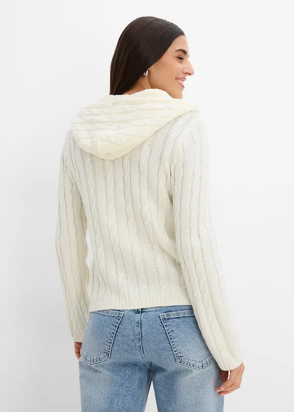 Kabelstrikket cardigan, bonprix