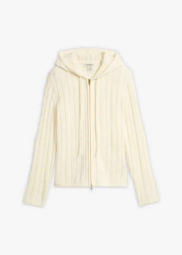Kabelstrikket cardigan, bonprix
