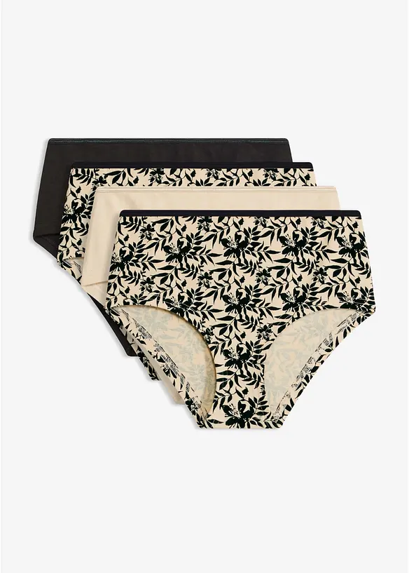 Maxipanty med &oslash;kologisk bomull (4-pack), bonprix
