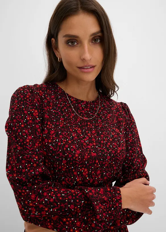 Midikjole med blomsterm&oslash;nster, bonprix