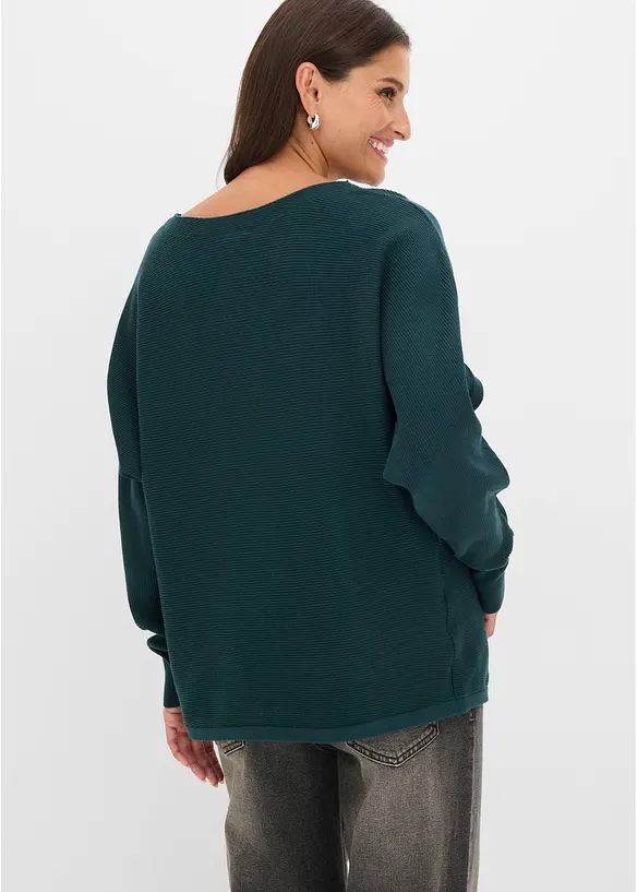 Oversized genser med flaggermusermer, bonprix