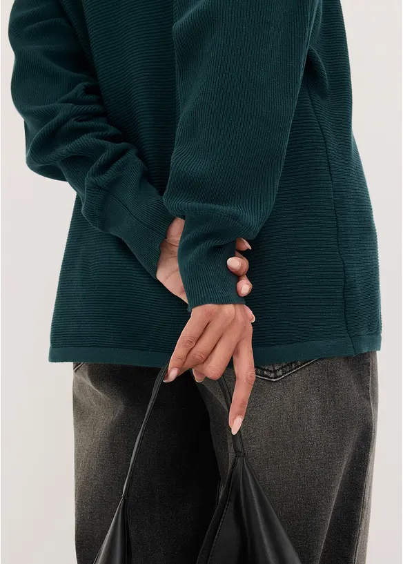 Oversized genser med flaggermusermer, bonprix