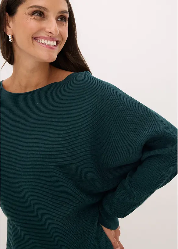 Oversized genser med flaggermusermer, bonprix