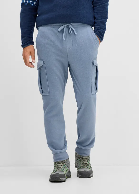 Varm cargobukse i fleecemateriale, regular fit, bonprix