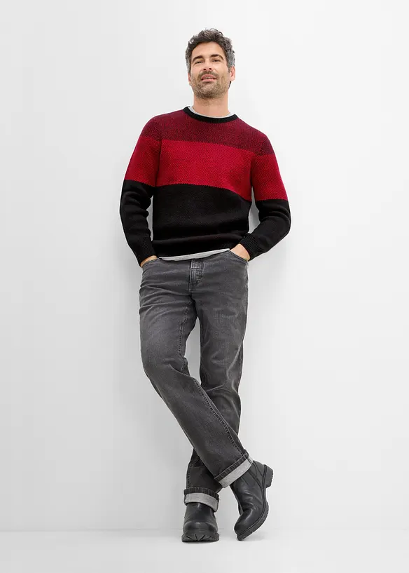 Finstrikket genser i regular fit, bonprix
